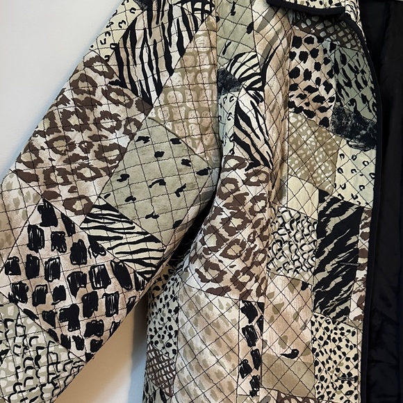 Coldwater Creek Animal Print Patchwork Blazer - Picture 2 of 4